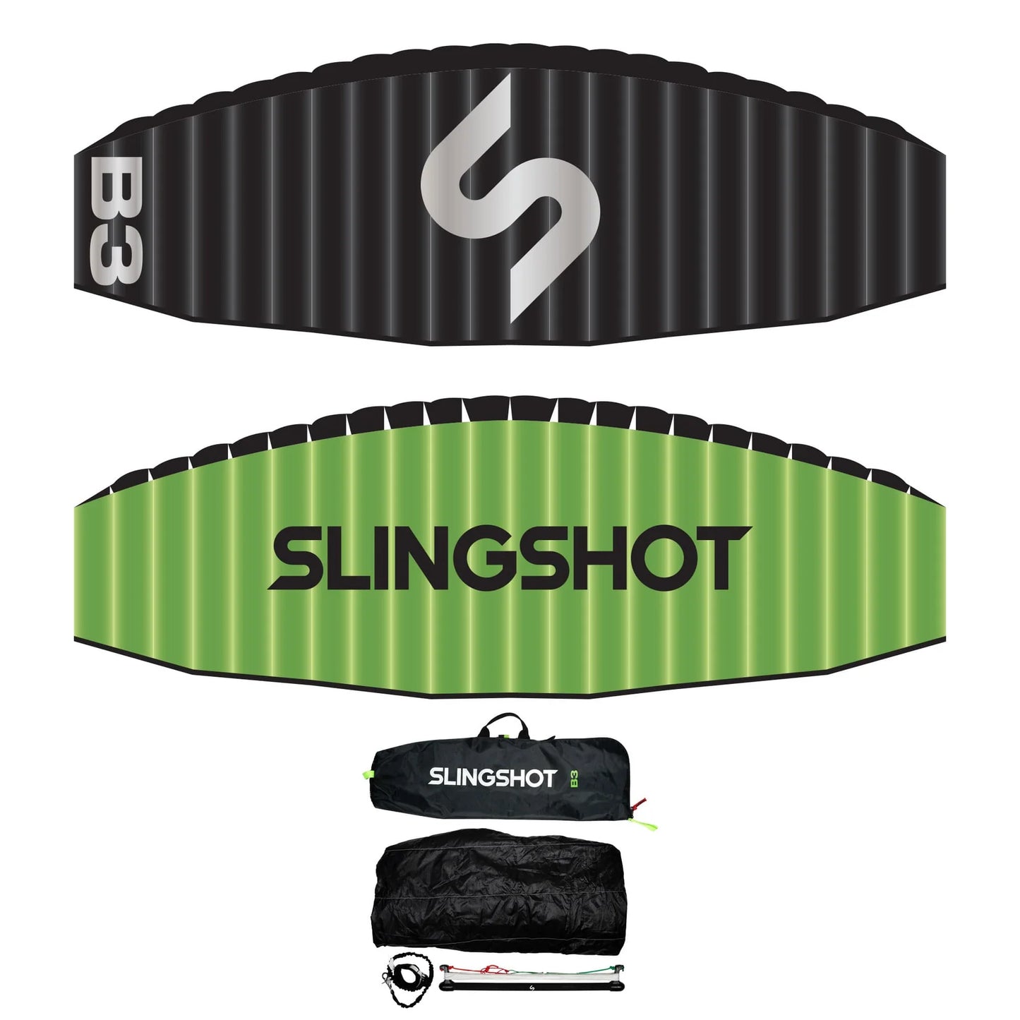 Slingshot B3 trainer kite with bar and lines