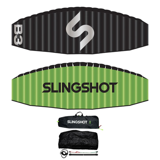 Slingshot B3 trainer kite with bar and lines