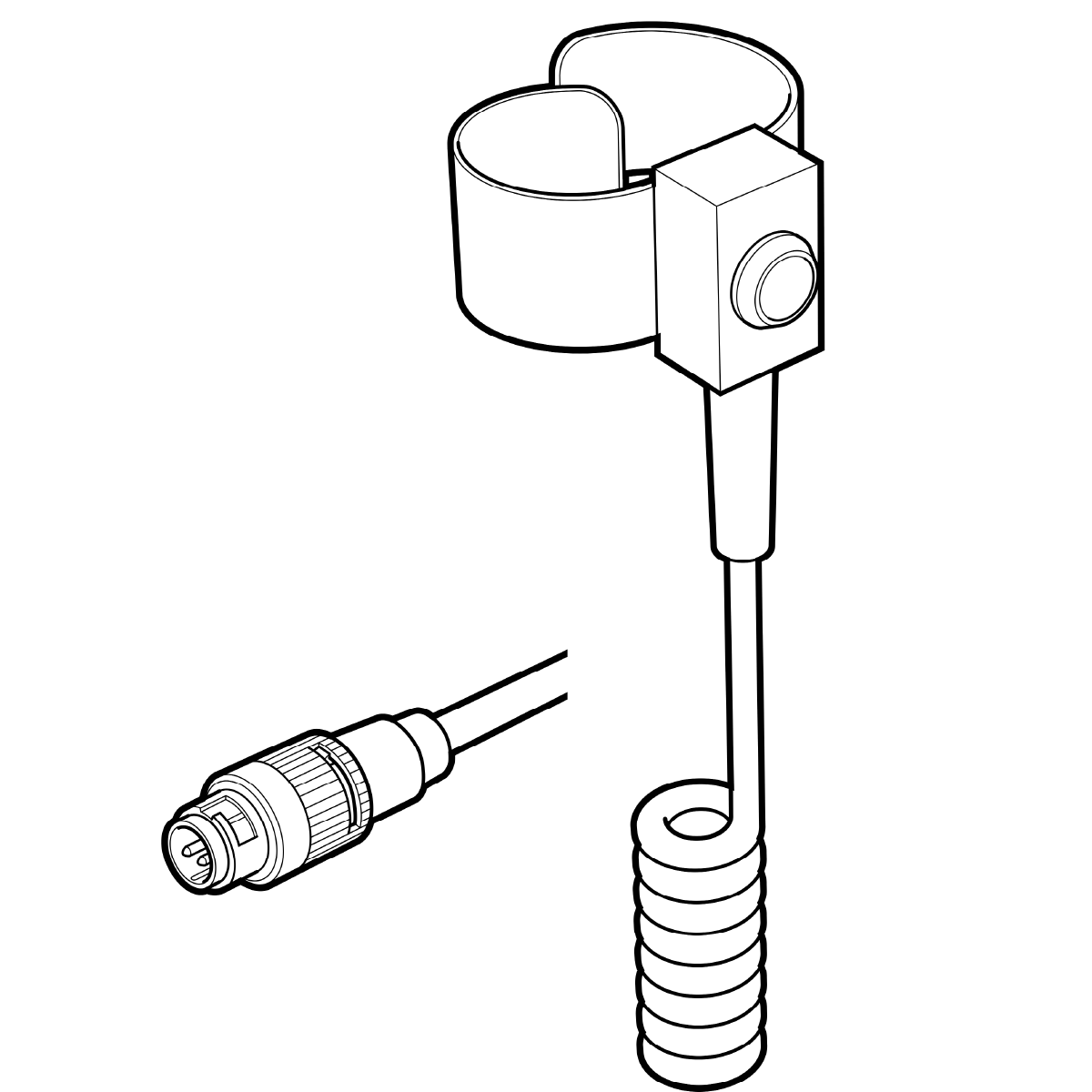Push to Talk button, PTT velcro-mount, for Lynx and MicroAvionics