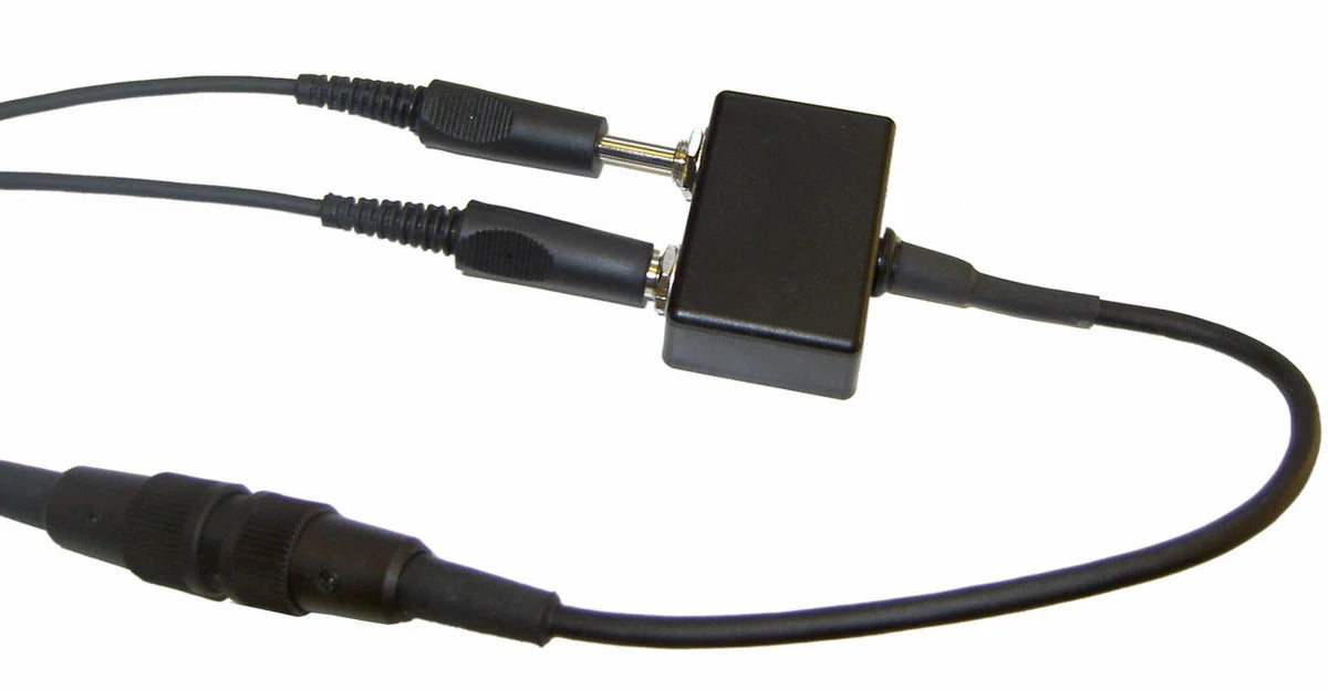 Aircraft Headset Adapter (GA Twin Jack Headset into Lynx or MicroAvionics round plug)