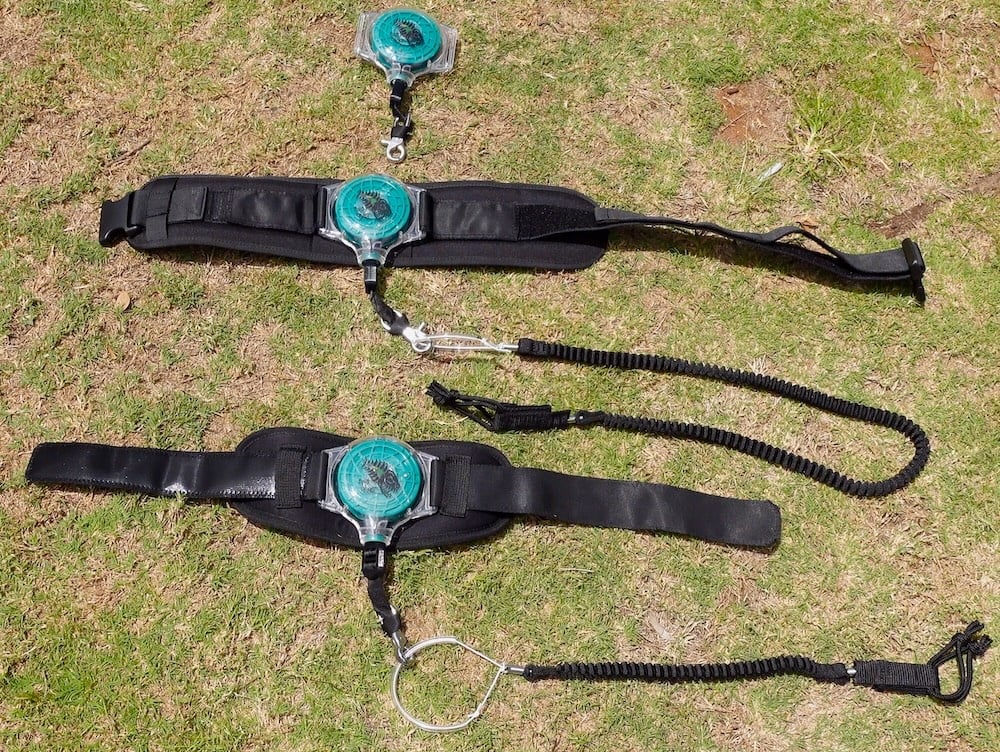 Retracting Leash with Waist Belt and long shock cord