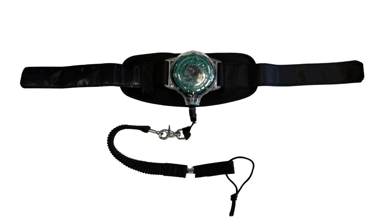 Retracting Leash with Calf/Ankle/Wrist Cuff and short shock cord