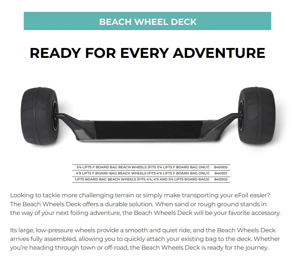 Lift Beach Wheels sub-assembly