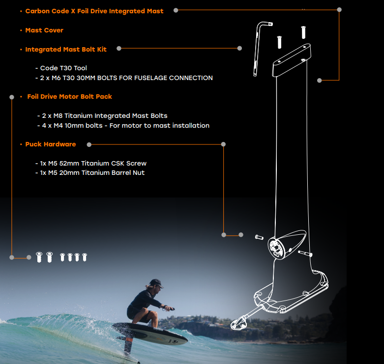 Code Foils X Foil Drive Integrated Mast