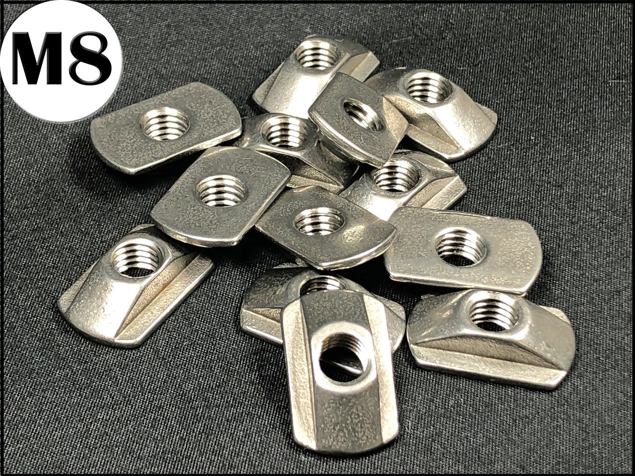 Track nut, t nut, tee nut M8 8mm
