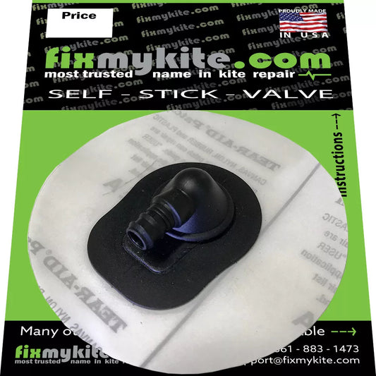 Universal 90 Degree valve with adhesive patch